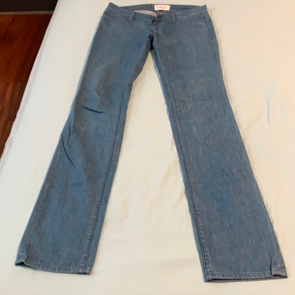 ⚔️ Habitual light denim 34” skinny straight back pocket iron cross detail jeans